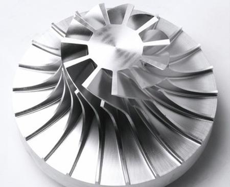 What are the complex curved surface parts processed by the machining center